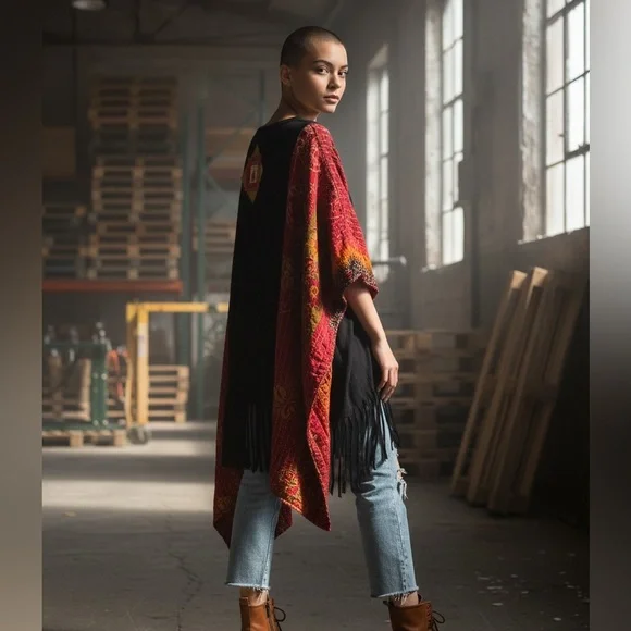 THE DOORS Kantha Layer Handmade Oversized Size Inclusive Granny D Originals - Picture 4 of 6